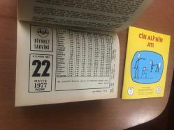 22 Mayıs 1977 hediyelik orijinal Diyanet takvim yaprağı (Cin Ali kitabı hediyeli:)