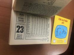23 Mayıs 1977 hediyelik orijinal Diyanet takvim yaprağı (Cin Ali kitabı hediyeli:)