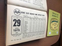 29 Nisan 1975 hediyelik orijinal Diyanet takvim yaprağı (Cin Ali kitabı hediyeli:)