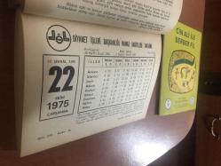 22 Ekim 1975 hediyelik orijinal Diyanet takvim yaprağı (Cin Ali kitabı hediyeli:)