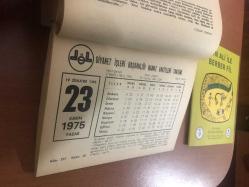 23 Kasım 1975 hediyelik orijinal Diyanet takvim yaprağı (Cin Ali kitabı hediyeli:)