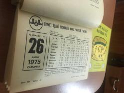 26 Kasım 1975 hediyelik orijinal Diyanet takvim yaprağı (Cin Ali kitabı hediyeli:)