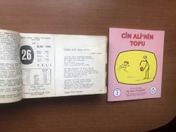 26 Ocak 1960 hediyelik orijinal Ajans Türk takvim yaprağı (Cin Ali kitabı hediyeli:)