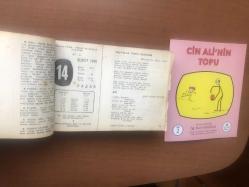 14 Şubat 1960 hediyelik orijinal Ajans Türk takvim yaprağı (Cin Ali kitabı hediyeli:)