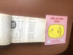 21 Şubat 1960 hediyelik orijinal Ajans Türk takvim yaprağı (Cin Ali kitabı hediyeli:)