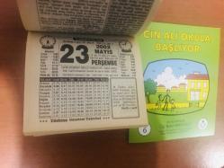 23 Mayıs 2002 hediyelik orijinal Türkiye gazetesi takvim yaprağı (Cin Ali kitabı hediyeli:)