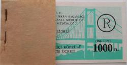 1980-90 İSTANBUL BOĞAZİÇİ KÖPRÜSÜ GEÇİŞ ÜCRETİ ORİJİNAL MAKBUZ KOÇAN SETİ 10 ADET BBB3C1