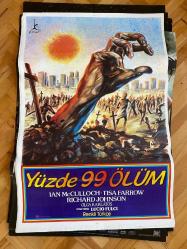YÜZDE 99 ÖLÜM FİLMİNİN AFİŞİ - IAN McCULLOCH, TISA FARROW, AL CLIVER, RICHARD JOHNSON -LUCIO FULCI
