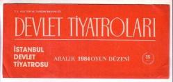DEVLET TİYATROLARI ARALIK 1984 OYUN DÜZENİ...