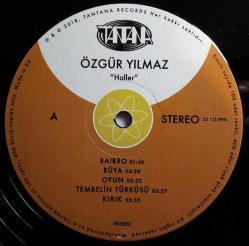 12A-0125 - ÖZGÜR YILMAZ - HALLER (2018) - BLACK - 33 Devir LP PLAK - AYYUKA