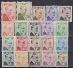 1957 ATATÜRK ÇİFT ÇİZGİ ÇERÇEVELİ PORTRE MNH