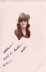 1929 İTHAFLI VE İMZALI FANTEZİ BAYAN FOTOĞRAFI...