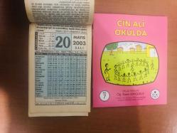 20 Mayıs 2003 hediyelik orijinal Fazilet takvim yaprağı (Cin Ali kitabı hediyeli:)