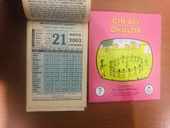 21 Mayıs  2003 hediyelik orijinal Fazilet takvim yaprağı (Cin Ali kitabı hediyeli:)