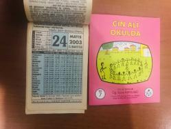 24 Mayıs  2003 hediyelik orijinal Fazilet takvim yaprağı (Cin Ali kitabı hediyeli:)
