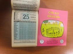 25 Haziran 2003 hediyelik orijinal Fazilet takvim yaprağı (Cin Ali kitabı hediyeli:)