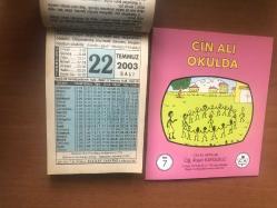 22 Temmuz 2003 hediyelik orijinal Fazilet takvim yaprağı (Cin Ali kitabı hediyeli:)