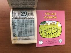 29 Eylül 2003 hediyelik orijinal Fazilet takvim yaprağı (Cin Ali kitabı hediyeli:)