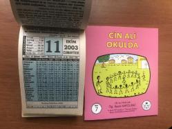11 Ekim 2003 hediyelik orijinal Fazilet takvim yaprağı (Cin Ali kitabı hediyeli:)