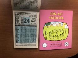 24 Ekim 2003 hediyelik orijinal Fazilet takvim yaprağı (Cin Ali kitabı hediyeli:)