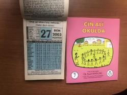 27 Ekim 2003 hediyelik orijinal Fazilet takvim yaprağı (Cin Ali kitabı hediyeli:)