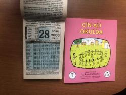 28 Ekim 2003 hediyelik orijinal Fazilet takvim yaprağı (Cin Ali kitabı hediyeli:)