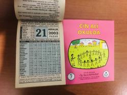 21 Aralık 2003 hediyelik orijinal Fazilet takvim yaprağı (Cin Ali kitabı hediyeli:)