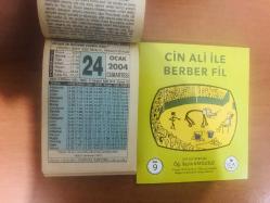 24 Ocak 2004 hediyelik orijinal Fazilet takvim yaprağı (Cin Ali kitabı hediyeli:)