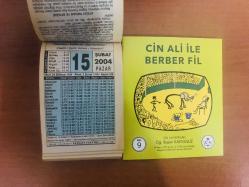 15 Şubat 2004 hediyelik orijinal Fazilet takvim yaprağı (Cin Ali kitabı hediyeli:)