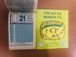 21 Şubat 2004 hediyelik orijinal Fazilet takvim yaprağı (Cin Ali kitabı hediyeli:)