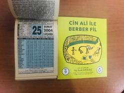 25 Şubat 2004 hediyelik orijinal Fazilet takvim yaprağı (Cin Ali kitabı hediyeli:)