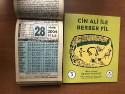 28 Mart 2004 hediyelik orijinal Fazilet takvim yaprağı (Cin Ali kitabı hediyeli:)