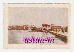 İSTANBUL KADIKÖY İSKELESİ VE VAPUR KARTPOSTALI...