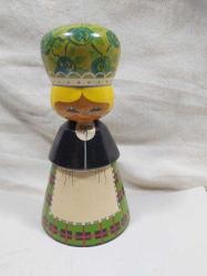 O14----SALVO MARKA SOVYETLER BİRLİĞİ ÜRETİMİ AHŞAP OYMA EL DEKORLU RUS KADIN