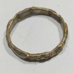 YZ3------DEMİR ÜZERİNE GÜMÜŞ KAPLAMA ESKİ İNCE YÜZÜK