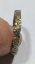 YZ3------DEMİR ÜZERİNE GÜMÜŞ KAPLAMA ESKİ İNCE YÜZÜK