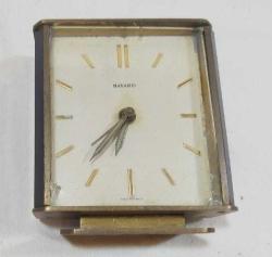 MS4-PİRİNÇ KASALI FRANSIZ ANTİKA MAYARD MASA SAATİ-ÇALIŞIYOR