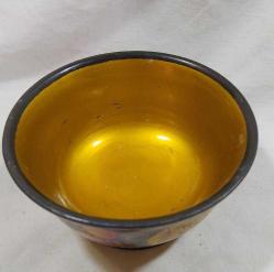 P34-SSCB DÖNEMİ RUS EL DEKORLU AHŞAP KASE