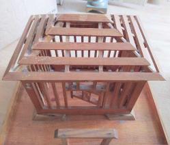 AHŞAP EL YAPIMI ESKİ KUŞ KAFESİ