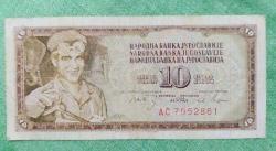 PR105-- KAĞIT PARA YUGOSLAVYA 10 DİNAR
