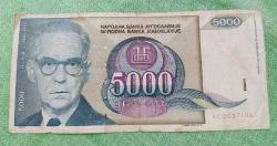PR107- KAĞIT PARA YUGOSLAVYA 5000 DİNAR