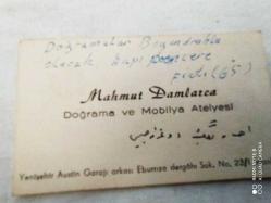 MAHMUT DAMLARCA MOBİLYA ATÖLYESİ KARTVİZİT