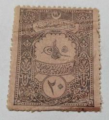 P3-10-5-OSMANLI 20 KURUŞ VERGİ PULU