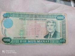 P104---- KAĞIT PARA TÜRKMENİSTAN BİR MANAT