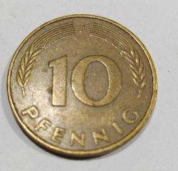P21-1976 ALMANYA MADENİ PARA-J 10 PFENING