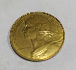 P10-1988 FRANSA MADENİ PARA-20 CENTIMES