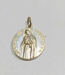 KL5---S.FRANCISCUS GÜMÜŞ KAPLAMA KOLYE UCU