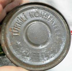 TÜRKİLİ KONSERVE KUTUSUNDAN YAPILMIŞ TENEKE YAYIK