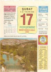 17 ŞUBAT 2005 ÜLKÜ TAKVİM YAPRAĞI