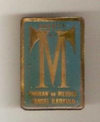 K407-----SUADİYE TURHAN VE MEDİHA TANSEL İLKOKULU YAKA İĞNESİ